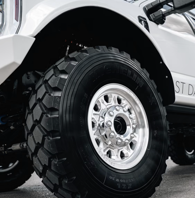2024 Ford F450 Pickup 44 Inch Michelin Tires Bodyguard Bumper Gen 1 Fender