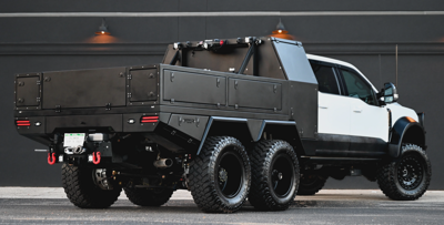Black Ford 6x6 Flatbed Studio