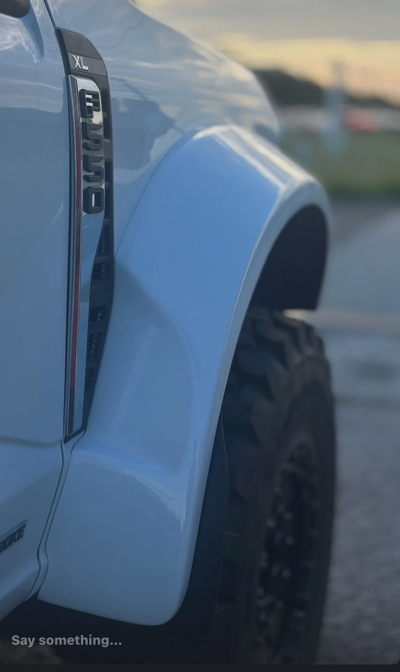 Ford F550 Xl Fender Closeup Dusk