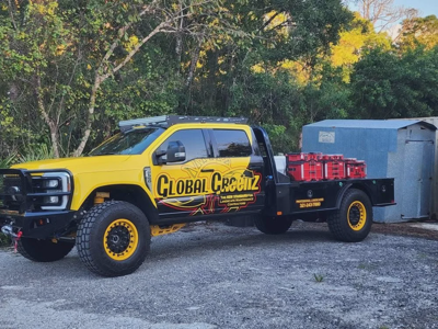 Global Greenz Yellow Ford Flatbed