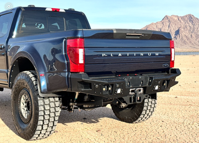 Rear Winch Hitch Warn Industries Bodyguard Bumpers F450 Pickup Recovery Gear