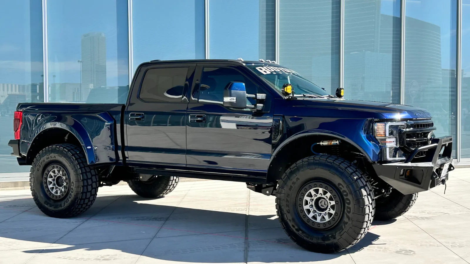 Midnight blue Super Duty super single conversion