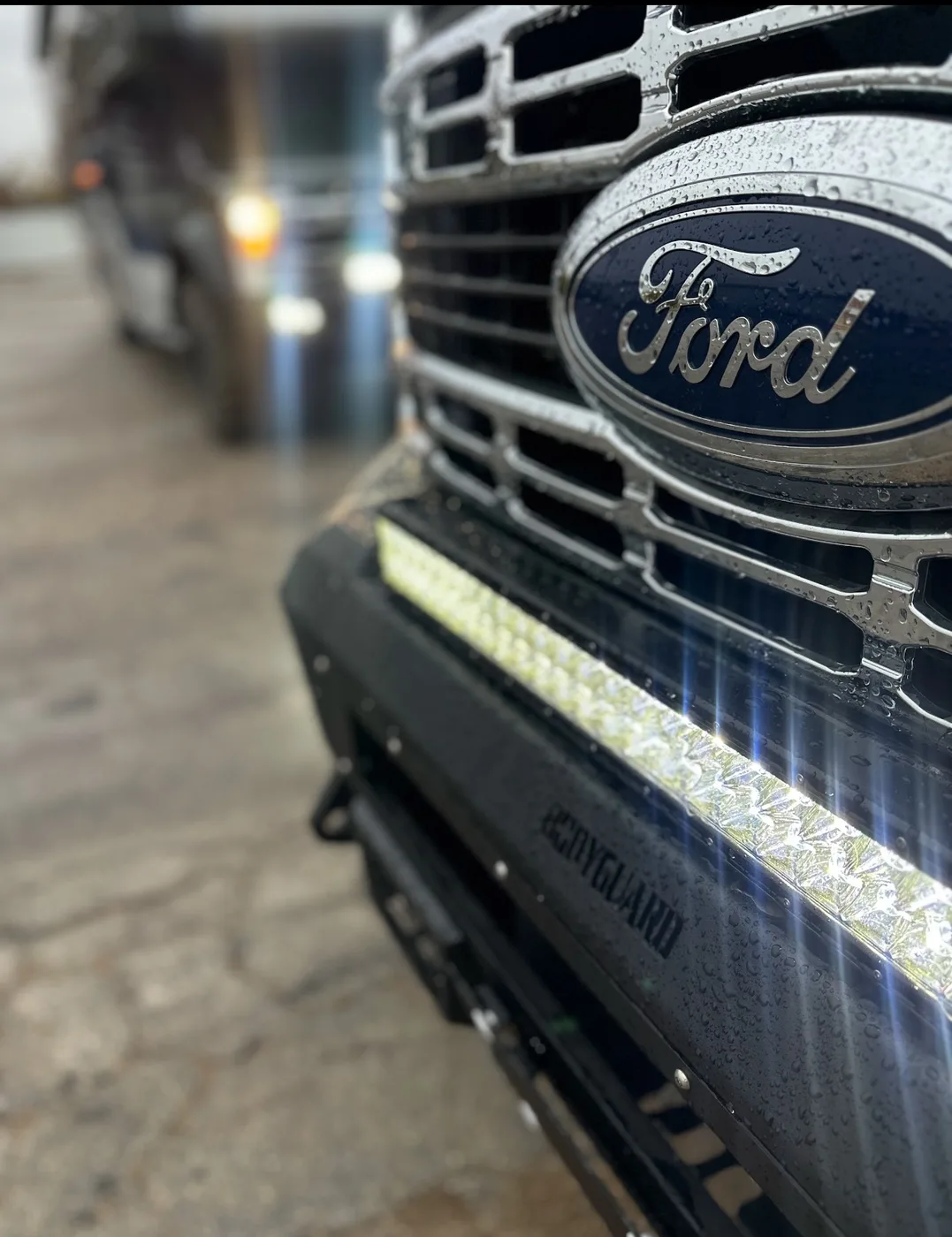 Body Guard bumper detail with integrated LED light bar