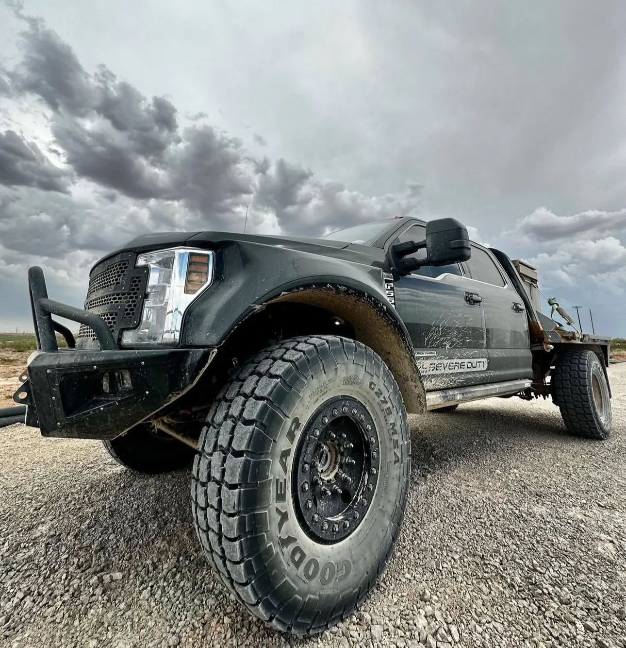 F-550 severe duty conversion with a front winch bumper
