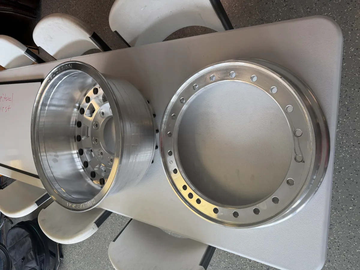 DBL Design 2-Piece Wheel disassembled showing both forged components