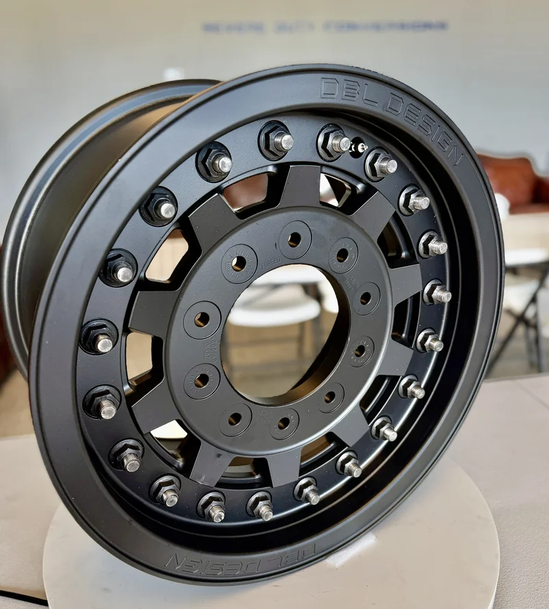 2-Piece matte black forged aluminum wheel